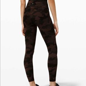Lululemon Heritage Camo Leggings Womens 6 Brown high rise